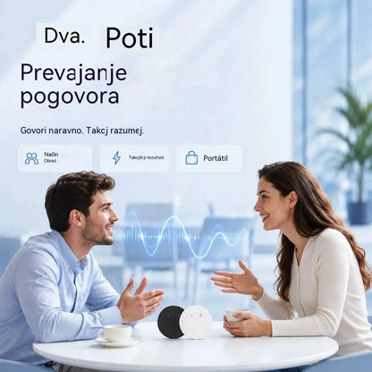 Naprava za prevajanje jezikov z umetno inteligenco – dvosmerni glasovni prevajalnik v realnem času s podporo za več jezikov