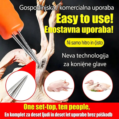 🐓🦆Prenosni električni pulilec perja za kokoši, race, gosi in perutnino (polnjenje prek USB-ja)