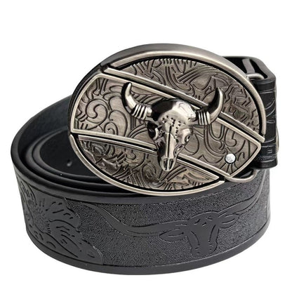 🎁👍Męski pasek z wytłoczeniami i wbudowanym nożem
