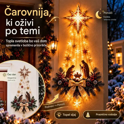 💡✨Svetleča stenska dekoracija z božičnim prizorom