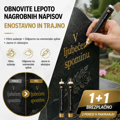 【Kupite enega, drugega dobite brezplačno】🖍️Vodoodporno in proti bledenju odporno pisalo za popravilo in ponovno risanje napisov na kamnitih ploščah