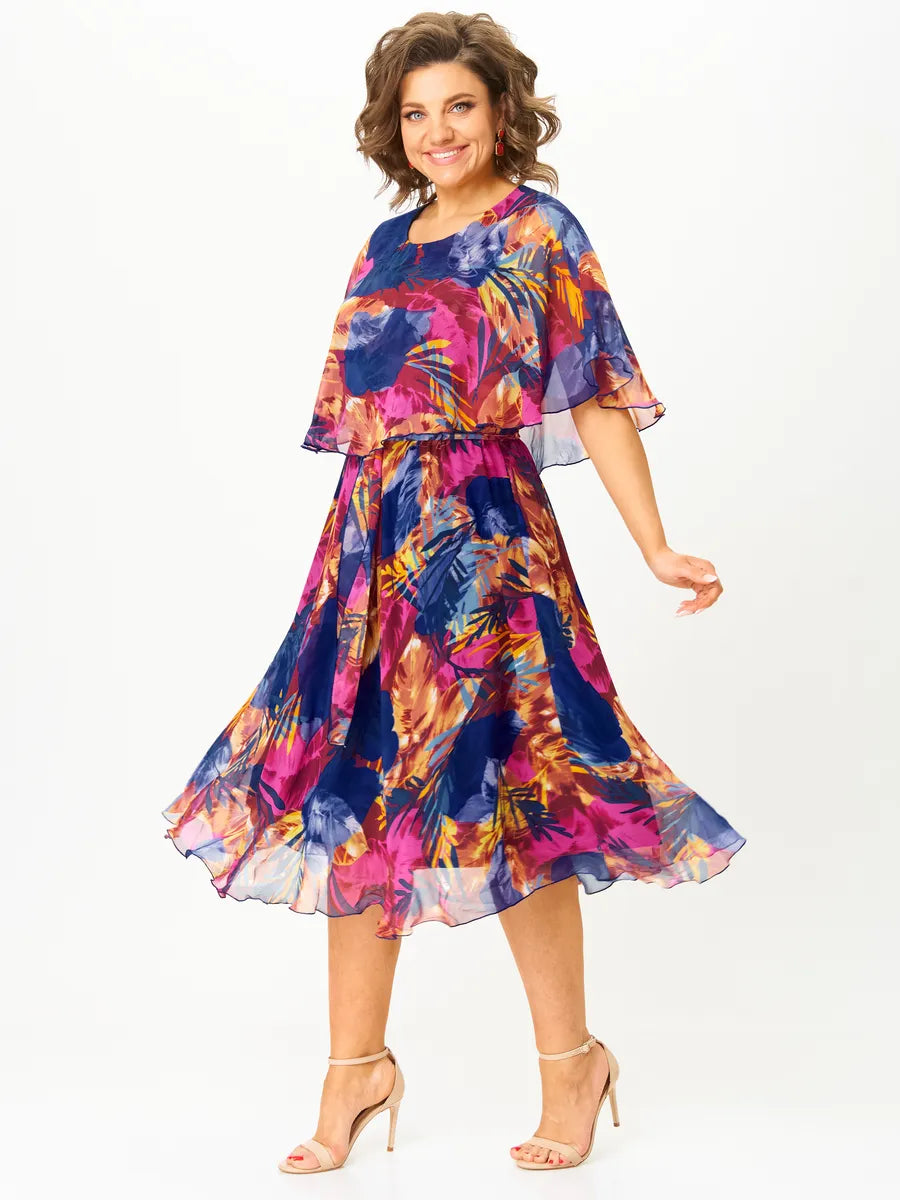 😎💃Nowe produkty na lato 【S-5XL】Luźna sukienka z szyfonu w dużym rozmiarze | Wygodne i przewiewne, idealne na lato