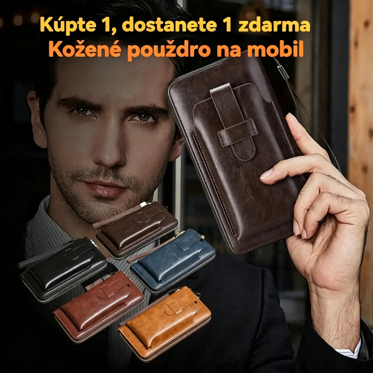 💼Nová ručně vyrobená multifunkční pánská peněženka z pravé kůže