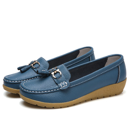 🔥【35-44】Nowe, oddychające i wygodne damskie skórzane buty z miękką podeszwą