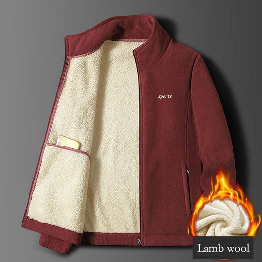 🔥【M-5XL】2024 jesień i zima nowa męska pogrubiona kurtka z wełny jagnięcej 2024 jesień i zima