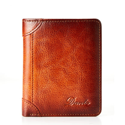 👝✨ Nueva cartera antirrobo de cuero genuino para hombre