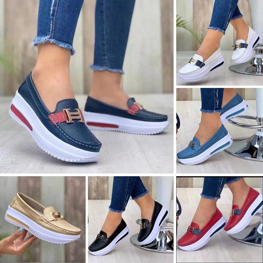🔥🩰【35-43】2026 nowy styl damskie buty casualowe buty z grubą podeszwą miękkie i wygodne
