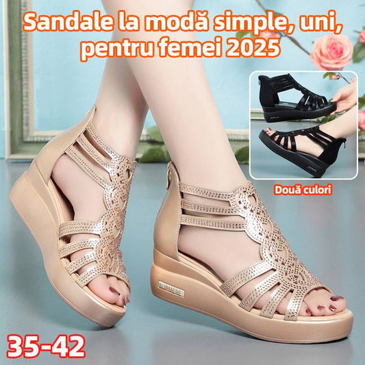 🔥【Kup 1, a 1 dostaniesz gratis】👡【35-42】Nowe modne sandały damskie w jednolitym kolorze 2025