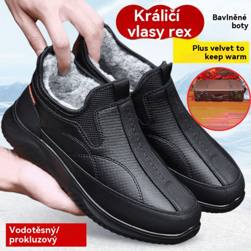 【39-44】🔥Odebeljeni zimski škornji, bombažna podloga in volnena podloga, topli, nepremočljivi, nedrseči, mehak podplat, lahki in udobni