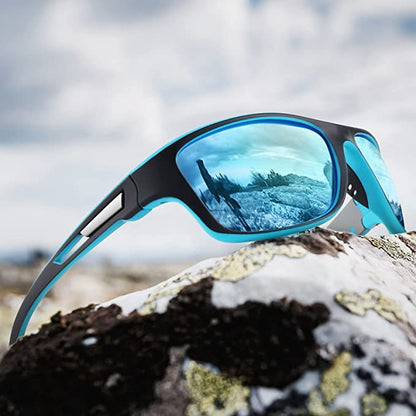🚵‍♂️😎 ⚡ Męskie sportowe okulary przeciwsłoneczne, polaryzacyjne, z prawdziwą lustrzaną soczewką, nowoczesne i odporne na kurz, idealne do jazdy na rowerze na świeżym powietrzu