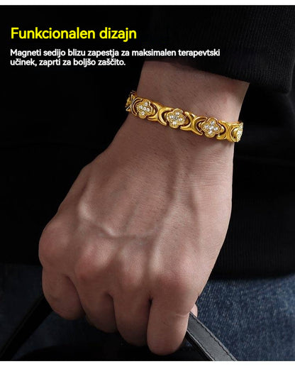 🍀【Kupite 1, dobite 1 gratis】Magnetna zapestnica Clover Diamond - Odkrijte svojo skrivnost za lajšanje stresa in magnetno izboljšanje dobrega počutja