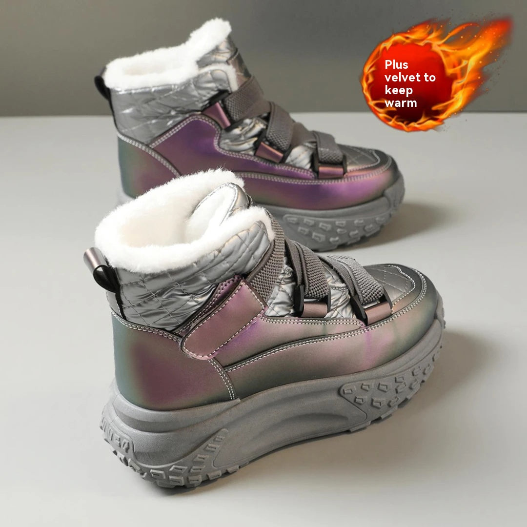 【Novinka 2026】【35-40】✨ Nové dámské boty na platformě s fleecovou podšívkou