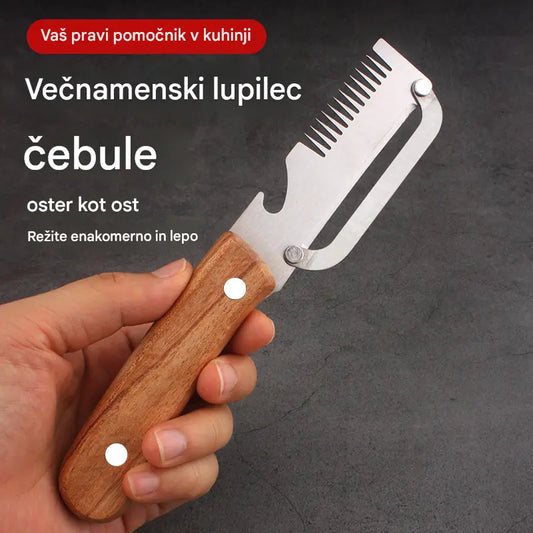 ✅Kupite enega in dobite enega brezplačno (2 artikla) 🧅🔪 Večnamenski kuhinjski lupilec 3 v 1: lupi, reže in odpira steklenice! 🔥