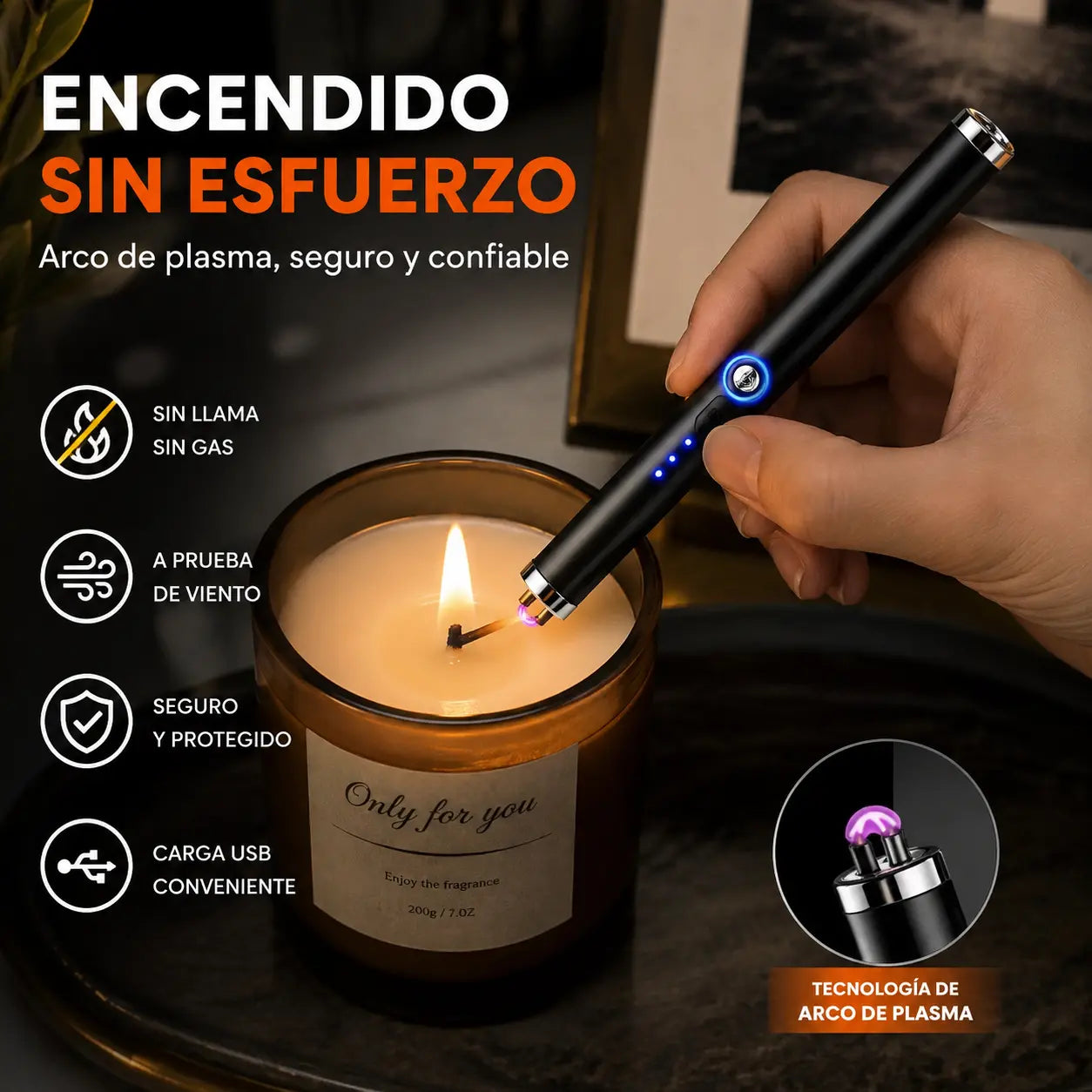🎁50%OFF🎁Linterna de autodefensa de arco 4 en 1