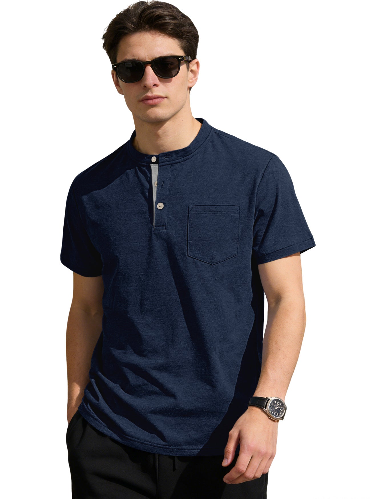 👔 Stylowy męski T-shirt w stylu casual na lato
