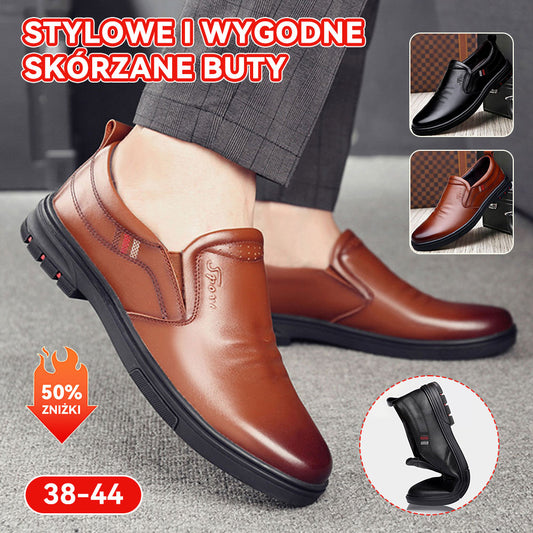 2026 Najnowsze skórzane buty biznesowe męskie
