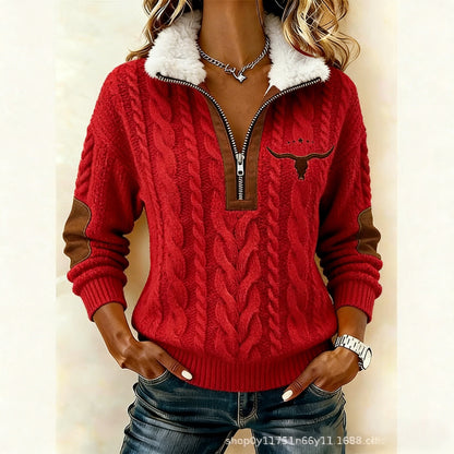 🔥🔥 Elegantna ženska pletenina z dolgimi rokavi in ohlapnim krojem