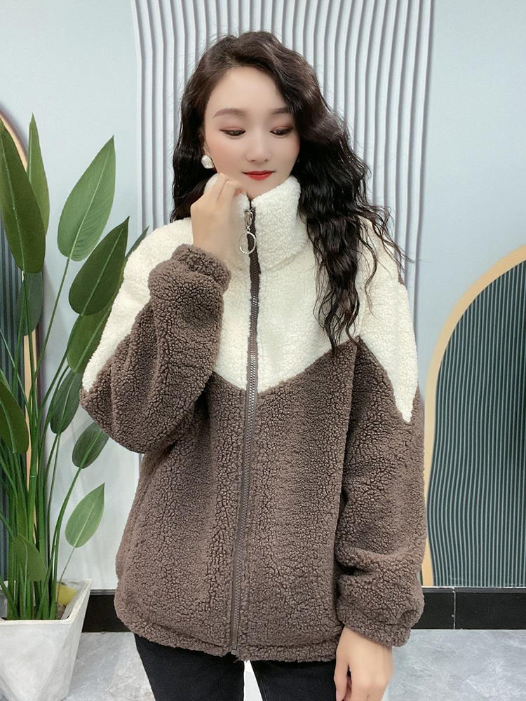 🔥🐏【M-4XL】Zimowa kurtka polarowa, kurtka bawełniana, wzmocniona kurtka bawełniana z wełny jagnięcej, ciepła kurtka