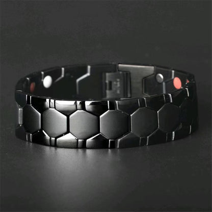 ✨ Pulsera magnética de aleación para hombre + diseño hexagonal - Pulsera magnética desmontable - Pago contra entrega