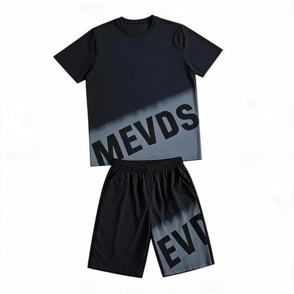 ✅【Płatność przy odbiorze】💥（M-5XL)Nowy męski dres składa się z koszulki i spodenek.、