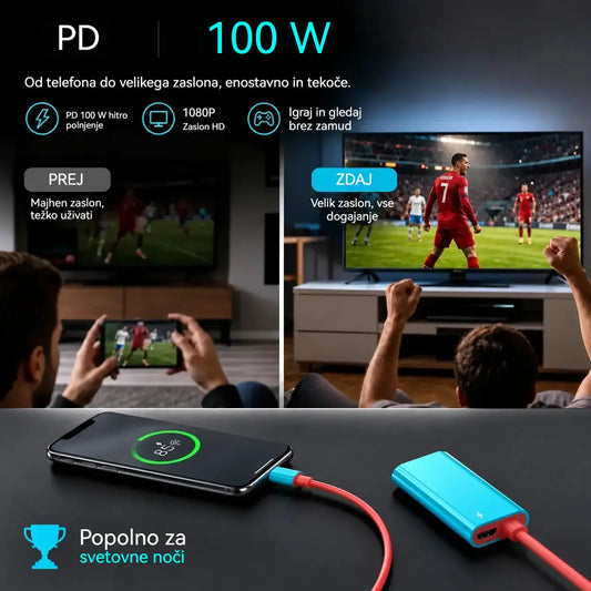 Adapterski kabel USB-C v HDMI za Switch