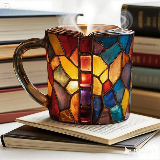 📚 🥤3D poslikana skodelica za kavo v obliki knjige