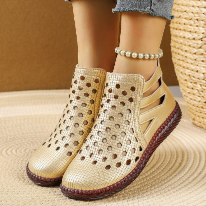 💥【35-40】Sandalias planas con agujeros transpirables para mujer - Verano fresco