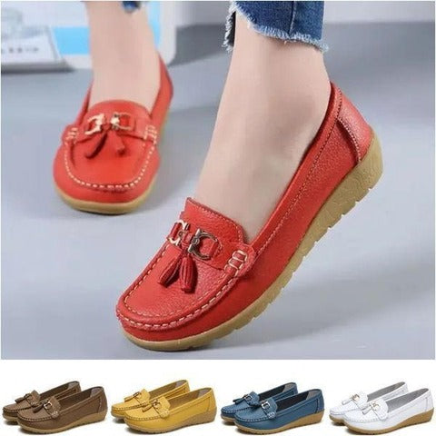 🔥【35-44】Nowe, oddychające i wygodne damskie skórzane buty z miękką podeszwą