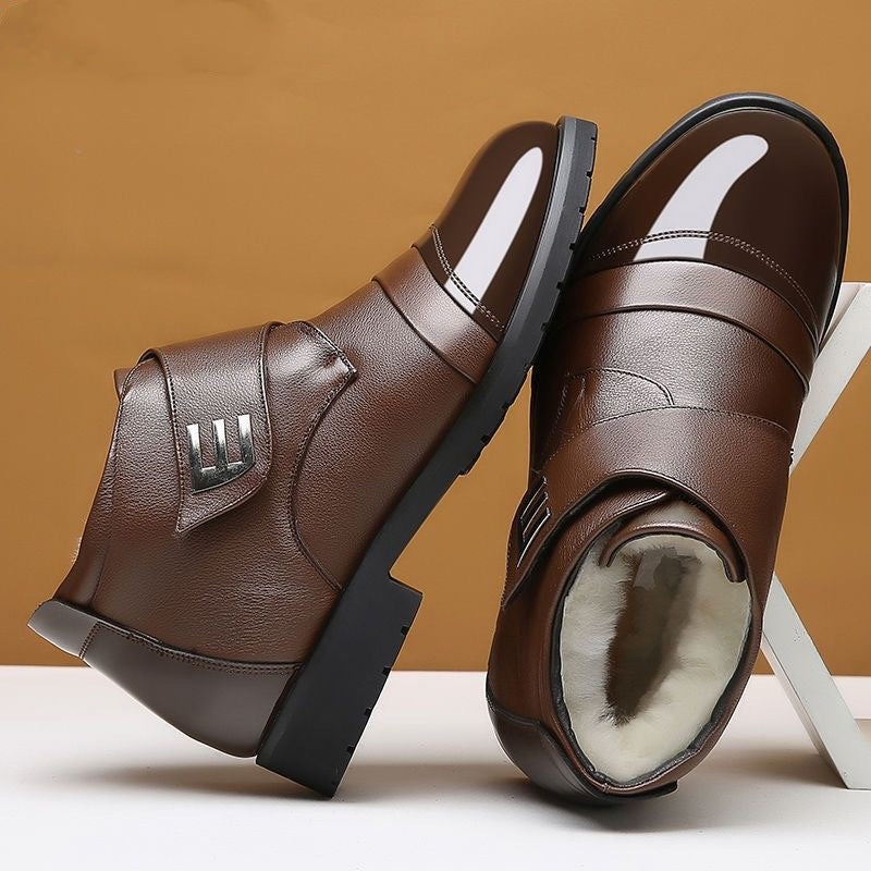 🏆【38-44】🔥Zimowe buty bawełniane z podszewką z polaru, buty casualowe w stylu brytyjskim