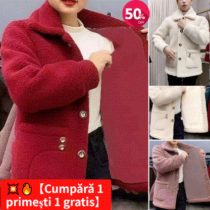 🔥💥🔥☃️Női meleg kabát 2025, új divat, bársony, vastag báránygyapjú utánzat