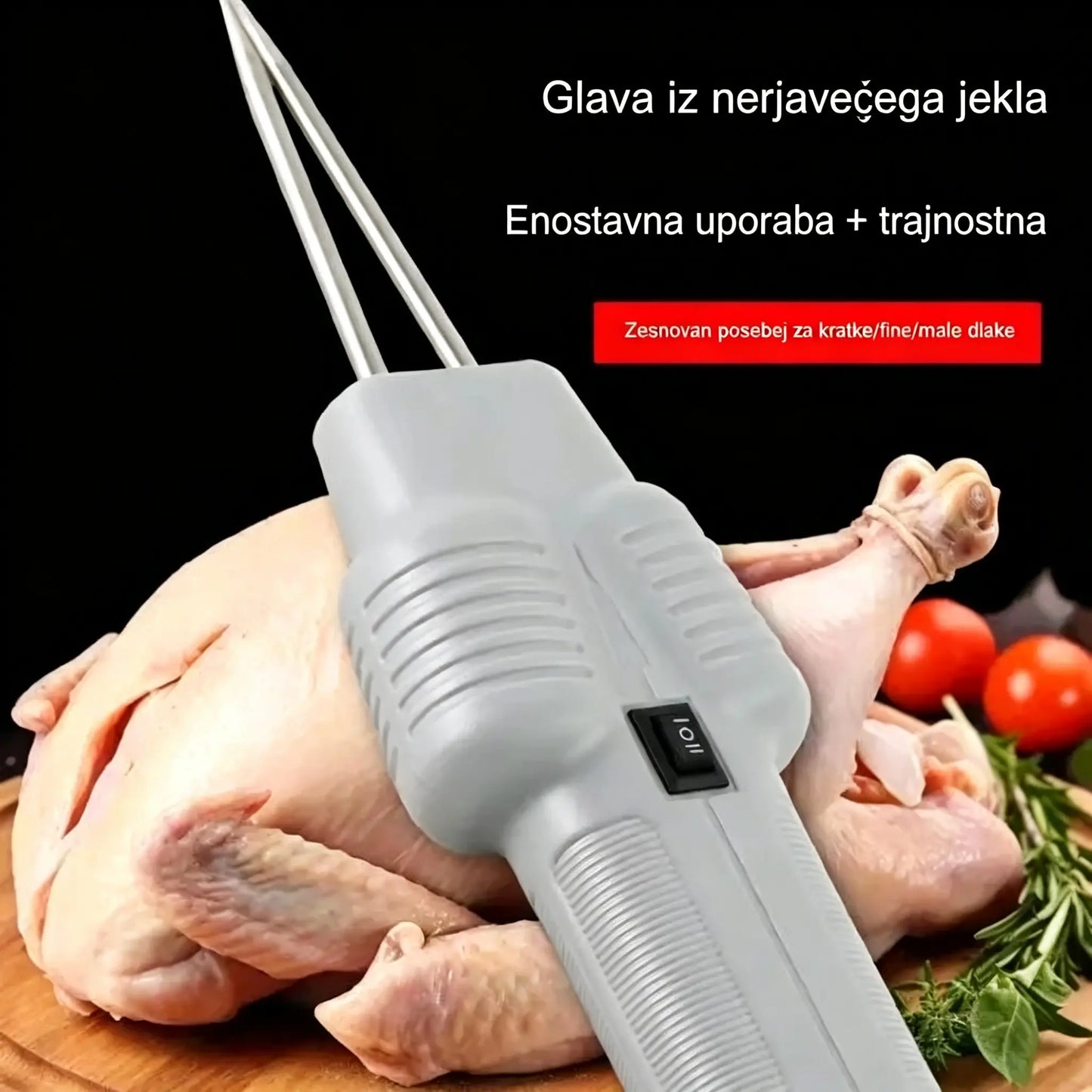 🐓🦆Prenosni električni pulilec perja za kokoši, race, gosi in perutnino (polnjenje prek USB-ja)