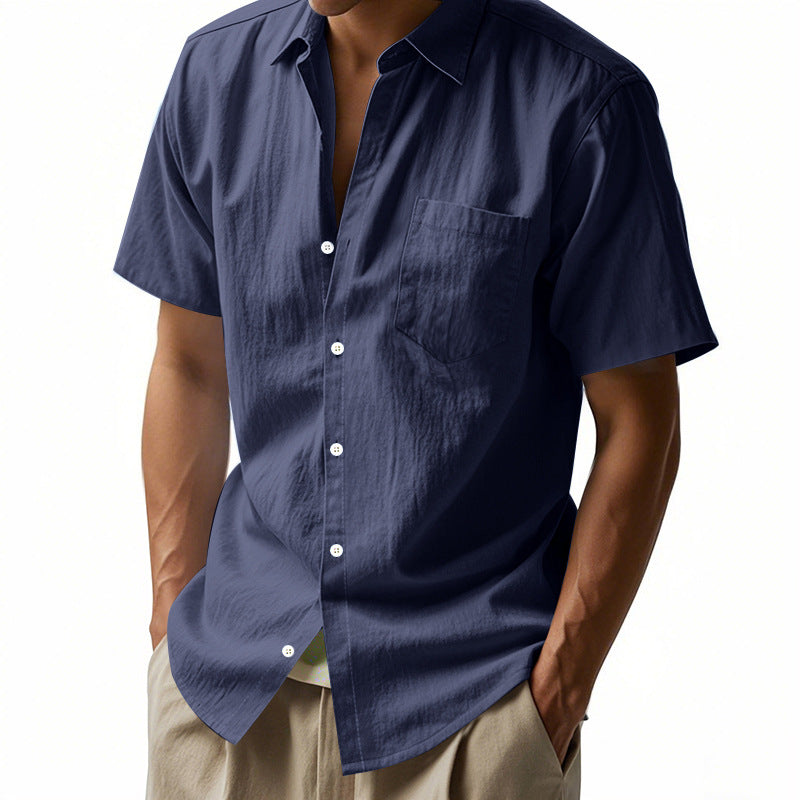 🏆👕【¡Más vendido!🔥】【Tallas S-4XL】 Camisa casual de lino para hombre, nueva colección 2026, con cuello. Ligera y transpirable.