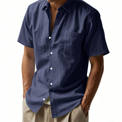 🏆👕【¡Más vendido!🔥】【Tallas S-4XL】 Camisa casual de lino para hombre, nueva colección 2026, con cuello. Ligera y transpirable.