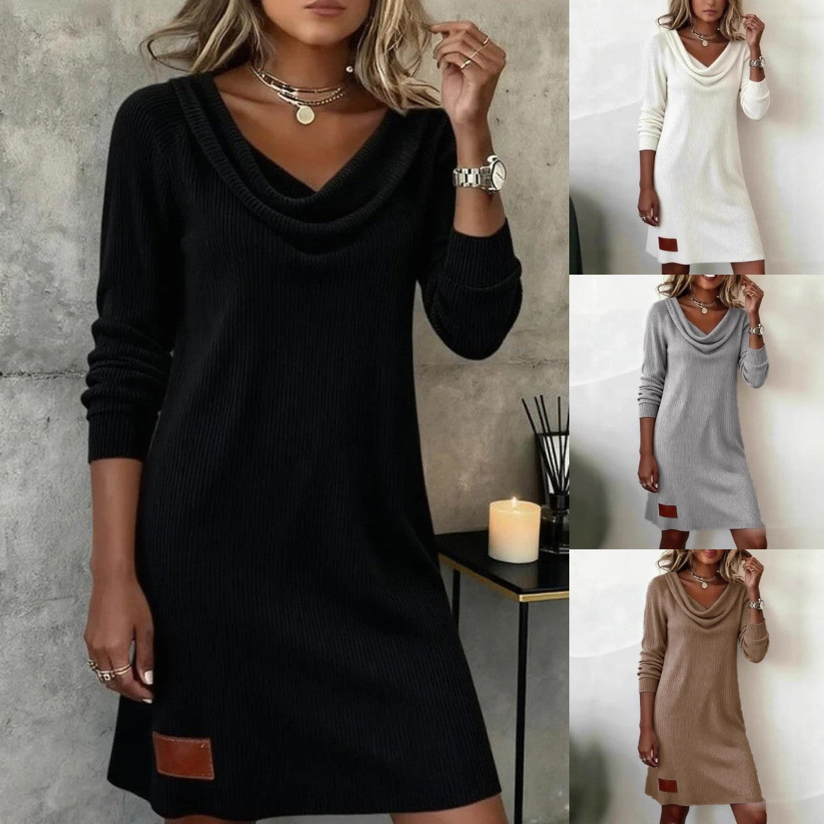 💃Nova zimska pletena obleka