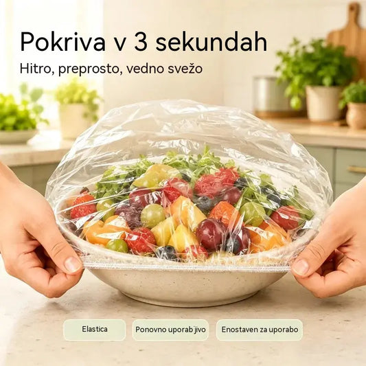 🔥(300 enot)🍽️Izjemno velika, debela, antibakterijska plastična vrečka za živila